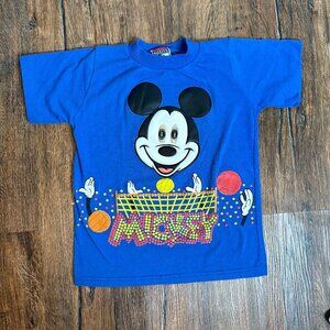 Vtg 1990's Disney Mickey Mouse hologram eyes sports tee